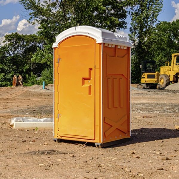 how often are the portable restrooms cleaned and serviced during a rental period in Lopeno